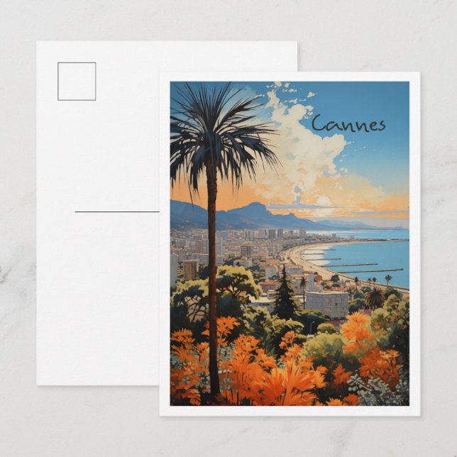 Cannes Frankreich Reise Ästhetik Postkarte (Vorne/Hinten)