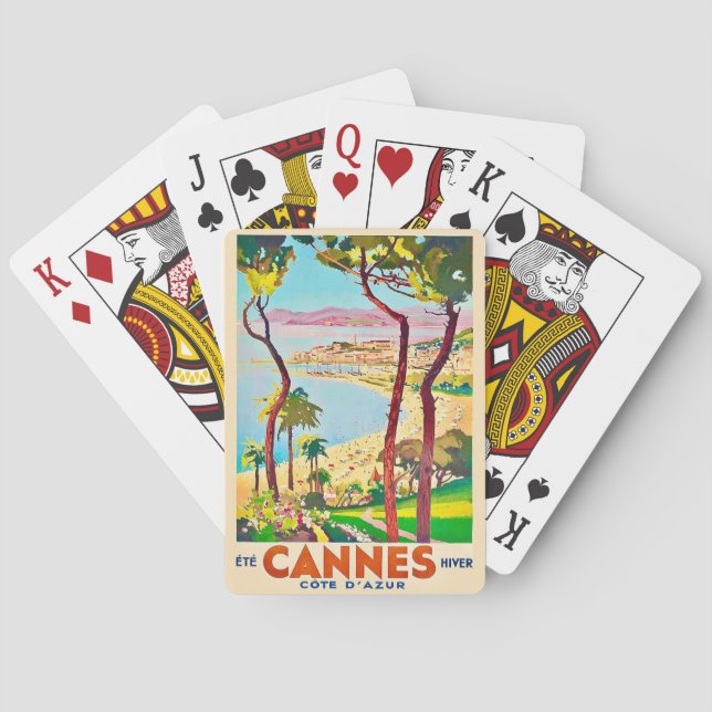 Cannes Frankreich Reise Spielkarten (Rückseite)
