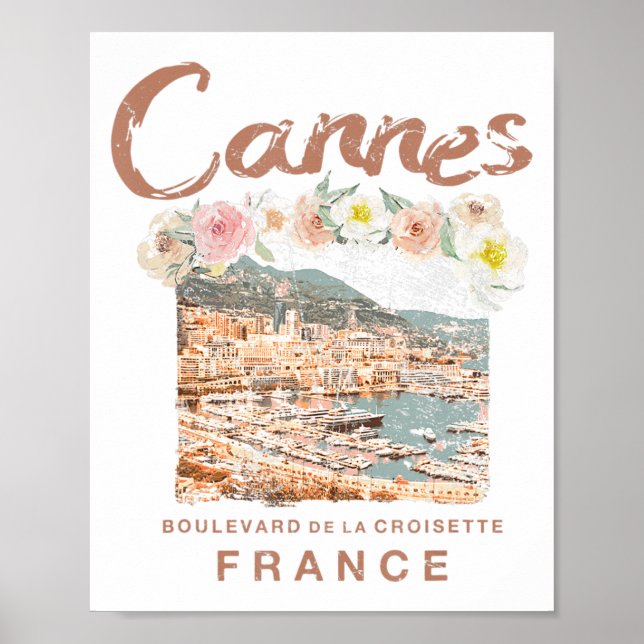 Cannes - Frankreich - Riviera Vintag Poster (Vorne)
