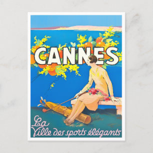 Cannes Frankreich Vintage-Reise Postkarte
