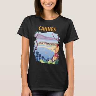 Cannes French Riviera Retro-Reise-T-Shirt T-Shirt