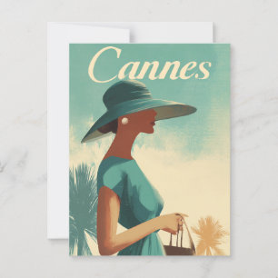 Cannes Mode Vintag Postkarte