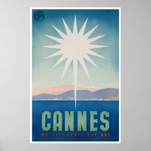 Cannes Reiseplakat Frankreich Kunst Filmfestival Poster