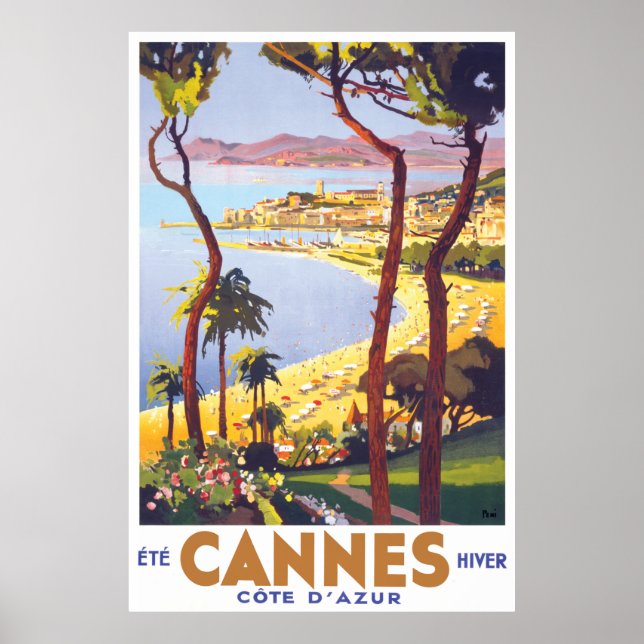 Cannes Travel Poster (Vorne)
