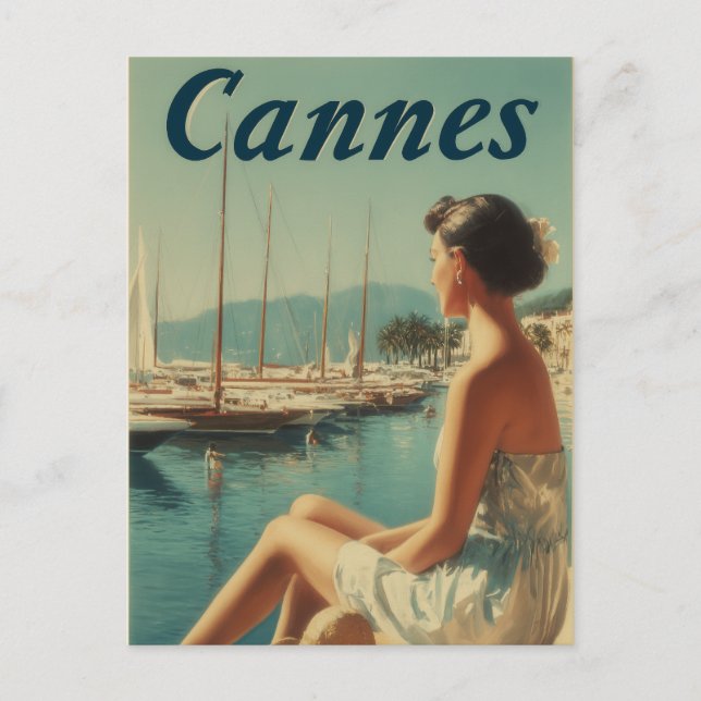 Cannes Vintag Postkarte (Vorderseite)