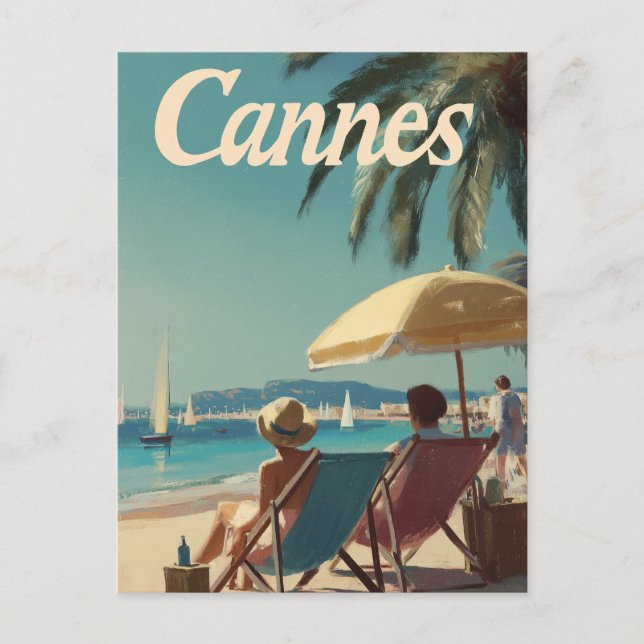 Cannes Vintag Postkarte (Vorderseite)