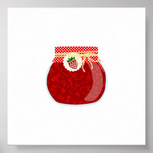 Canning Food - Kleiner Himbeermarmelade Poster