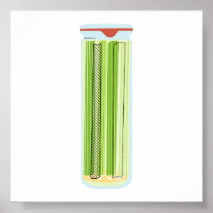 Canning Food - pickled Celery Poster