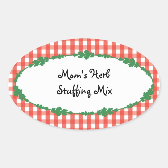 Canning Labels Ovaler Aufkleber (Vorderseite)