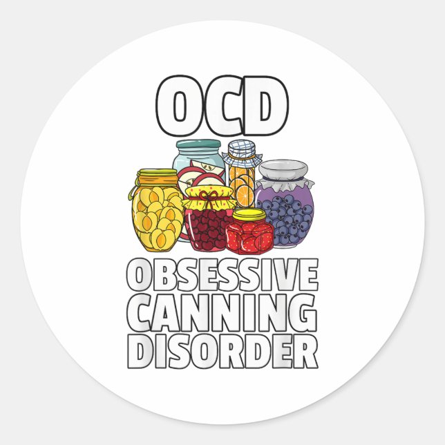 Canning Season Gift Jar Pickling Gardener _1 Runder Aufkleber (Vorderseite)