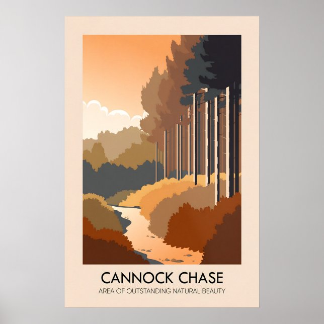 Cannock Chase AONB Reiseplakat Poster (Vorne)