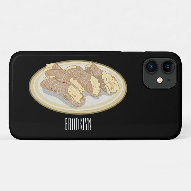 Cannoli-Cartoon-Abbildung Case-Mate iPhone Hülle (Rückseite (Horizontal))