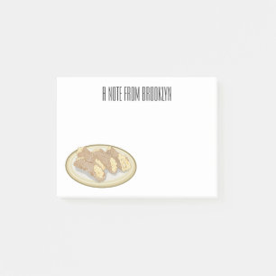 Cannoli-Cartoon-Abbildung Post-it Klebezettel