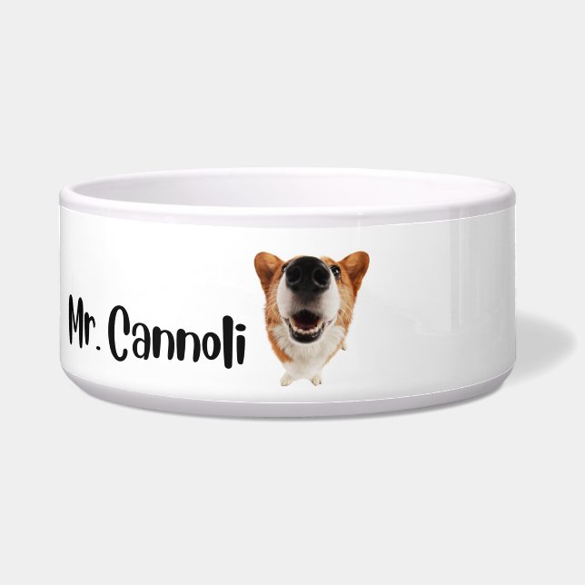 Cannoli - Hund personalisierte Schüssel (Vorderseite)