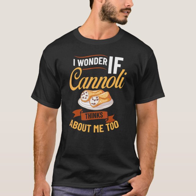 Cannoli Italienische Konditorei Rezepte Kuchen Ita T-Shirt (Vorderseite)