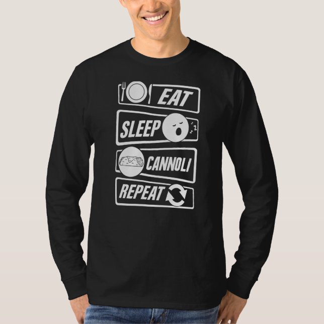 Cannoli Italienische Konditorei Rezepte Kuchen Ita T-Shirt (Vorderseite)