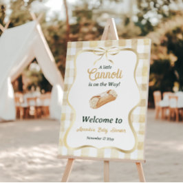Cannoli Neutral Beige Italian Baby Shower Welcome