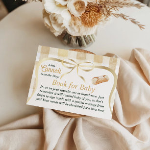 Cannoli Neutrales Italienisches Baby Shower Buch G Begleitkarte