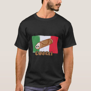 Cannoli Ricotta Italienische Flagge Sizilien Itali T-Shirt
