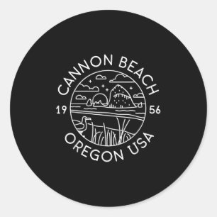 Cannon Beach 1956 Oregon Clatsop Runder Aufkleber