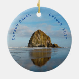 Cannon Beach Ded Christmas Keramik Ornament
