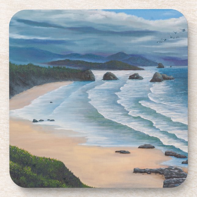 Cannon Beach Getränkeuntersetzer (Vorderseite)