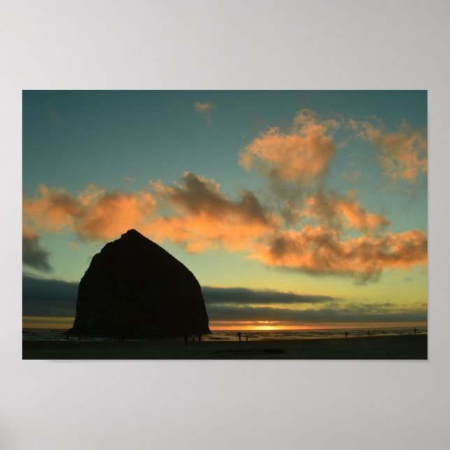 Cannon Beach Haystack Rock Foto Print Poster (Vorne)