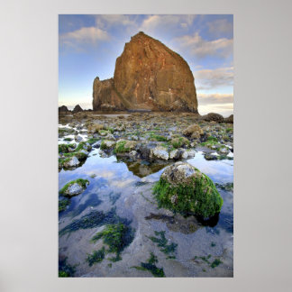 Cannon Beach Haystack Rock Low Tide Oregon Poster