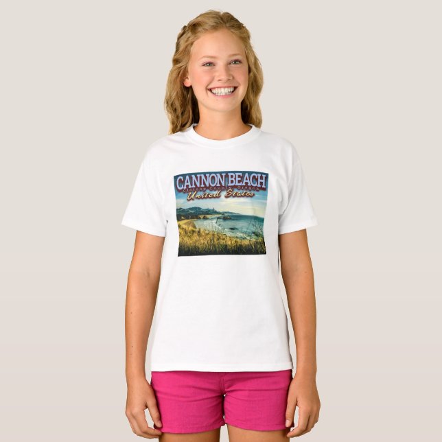 CANNON BEACH - HAYSTACK ROCK - OREGON USA T-Shirt (Vorne ganz)