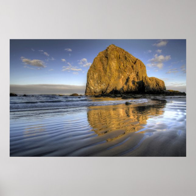 Cannon Beach Low Tide Oregon Pacific Ocean Poster (Vorne)