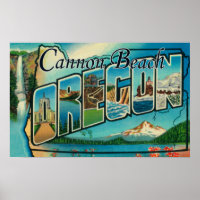 Cannon Beach, Oregon - Große Buchstabenszenen