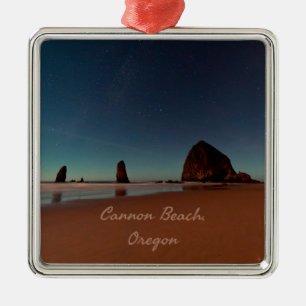 Cannon Beach Oregon Haystack Rock Ornament Aus Metall