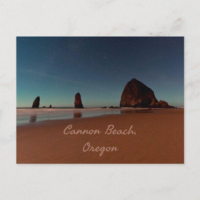Cannon Beach Oregon Haystack Rock Postkarte (Vorderseite)