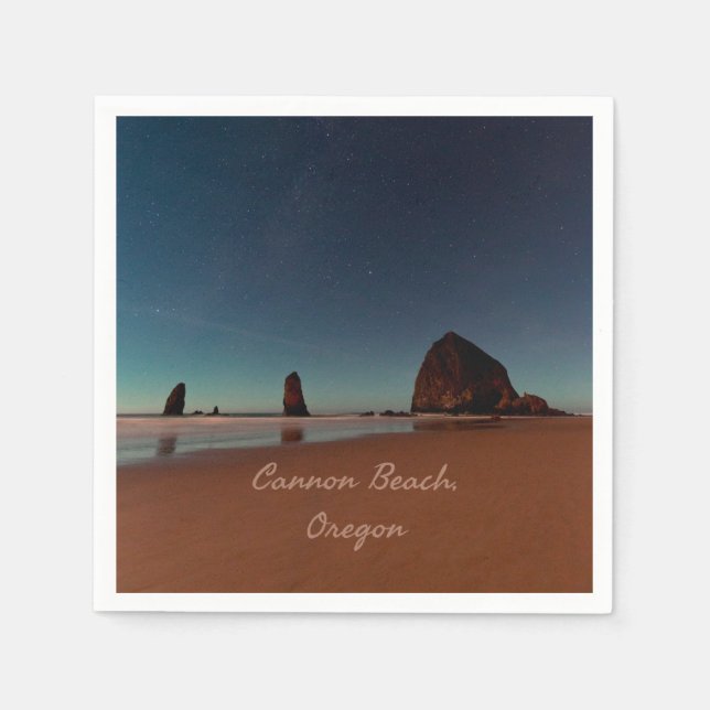 Cannon Beach Oregon Haystack Rock Serviette (Vorderseite)