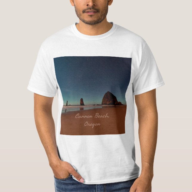Cannon Beach Oregon Haystack Rock T-Shirt (Vorderseite)