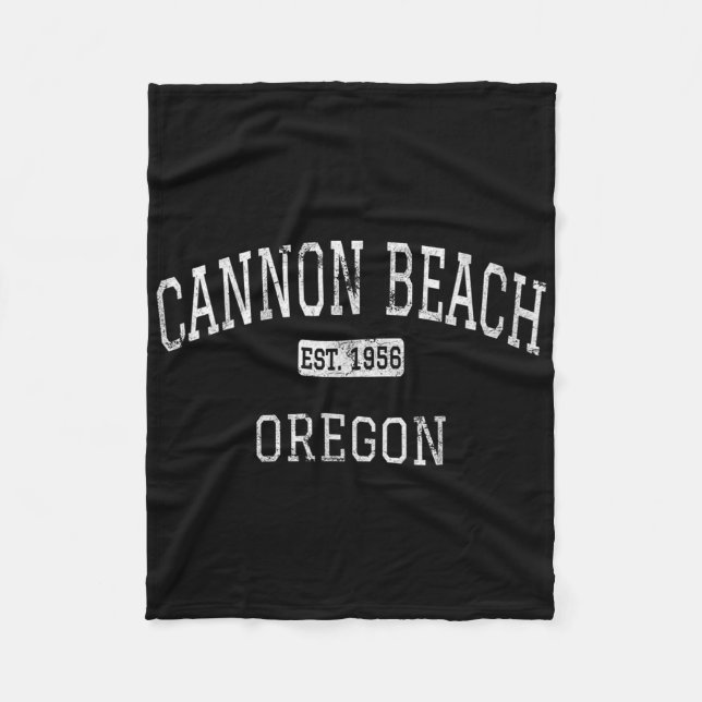 Cannon Beach Oregon oder Vintag Fleecedecke (Vorderseite)