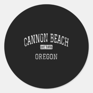 Cannon Beach Oregon Oder Vintage Runder Aufkleber