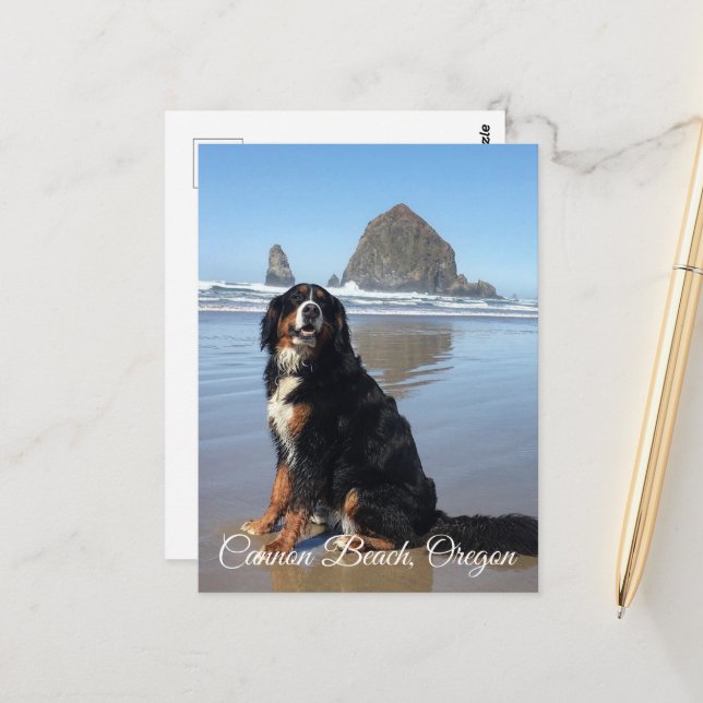 Cannon Beach Oregon Postkarte (Vorderseite/Rückseite Beispiel)