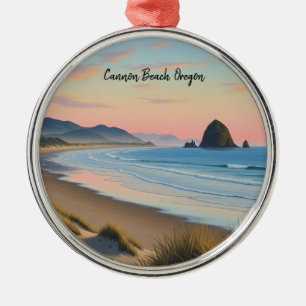 Cannon Beach Oregon Travel Ornament Aus Metall