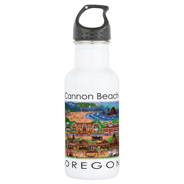 Cannon Beach ~ Oregon Trinkflasche (Vorderseite)