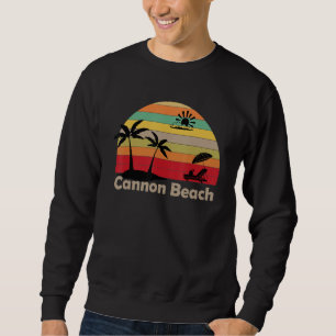 Cannon Beach Skyline Oregon Haystack Rock Souvenir Sweatshirt