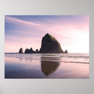 Cannon Beach und Haystack Rock Sunset Fotografie Poster