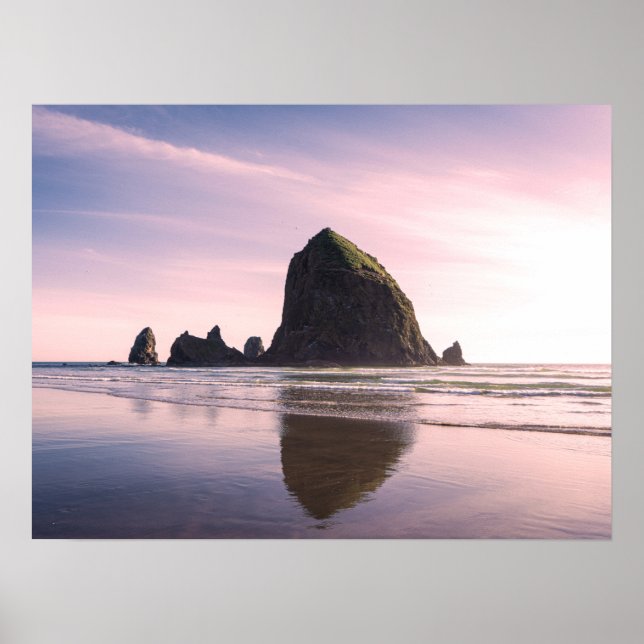 Cannon Beach und Haystack Rock Sunset Fotografie Poster (Vorne)