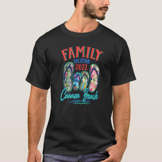 Cannon Beach Vacation 2022 Flip Flops Familie Somm T-Shirt