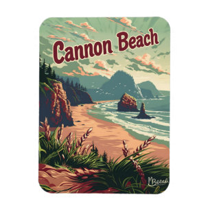 Cannon Beach Vintag Magnet