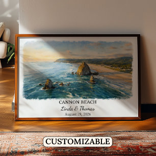 Cannon Beach Wandkunst, Oregon Poster, Oregon Küst Poster
