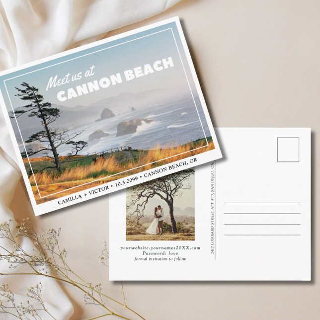 Cannon Beach Wedding Save the Date Postcard Postkarte (Cannon Beach
)
