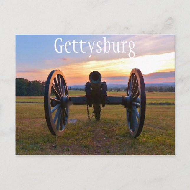 Cannon bei Sunset, Gettysburg NMP Postkarte (Vorderseite)
