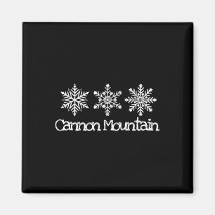Cannon Mountain Franconia Notch Schneeflocken Ski Magnet