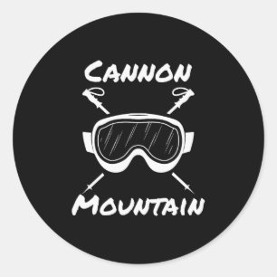 Cannon Mountain Franconia Notch Skifahren Skifahre Runder Aufkleber